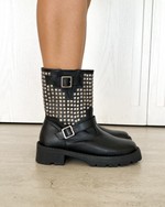 Bota Coturno Biker Tachas