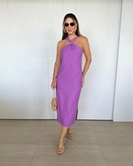 Vestido Midi Helena Lilás