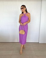 Vestido Midi Helena Lilás