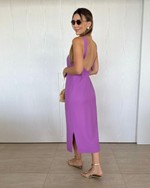 Vestido Midi Helena Lilás