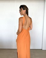 Vestido Midi Helena Laranja