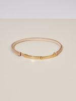 Cinto Fino Maxi Placa Dourada Nude