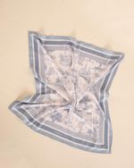 Lenço Toile de Jouy Azul
