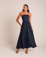 Vestido Midi Laura Azul Marinho