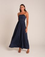 Vestido Midi Laura Azul Marinho