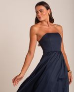 Vestido Midi Laura Azul Marinho