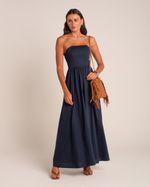 Vestido Midi Laura Azul Marinho