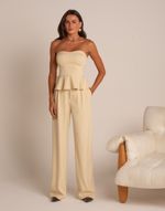 Blusa Peplum Sara Areia