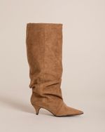 Bota Cano Alto Slouchy Nude