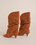 Bota Cano Médio Slouchy Caramelo