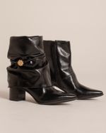 Bota Cano Médio Slouchy Julie Preto