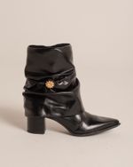 Bota Cano Médio Slouchy Julie Preto
