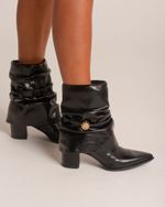 Bota Cano Médio Slouchy Julie Preto