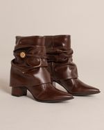 Bota Cano Médio Slouchy Julie Marrom