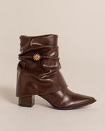 Bota Cano Médio Slouchy Julie Marrom