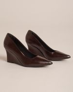 Scarpin Anabela Diana Marrom
