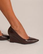 Scarpin Anabela Diana Marrom