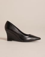 Scarpin Anabela Diana Preto