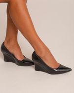Scarpin Anabela Diana Preto