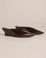 Mule Anabela Claire Marrom