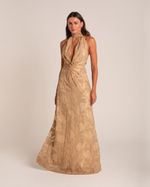 Vestido Longo Magnólia Bege