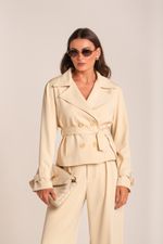 Trench Coat Curto Cloe Areia