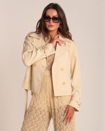 Trench Coat Curto Cloe Areia