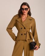 Trench Coat Curto Cloe Verde
