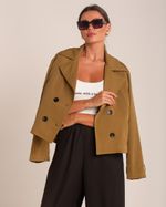 Trench Coat Curto Cloe Verde
