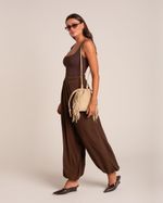 Mule Anabela Claire Marrom