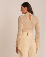 Blusa Renda Manhattan Areia