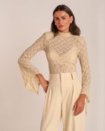 Blusa Renda Manhattan Areia