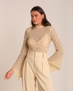 Blusa Renda Manhattan Areia