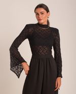 Blusa Renda Manhattan Preto