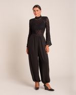 Blusa Renda Manhattan Preto