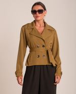 Trench Coat Curto Cloe Verde