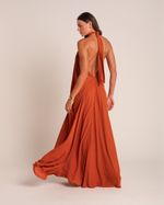 Vestido Longo Paola Terracota