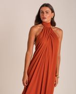Vestido Longo Paola Terracota
