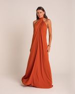 Vestido Longo Paola Terracota