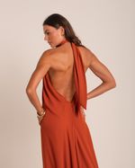 Vestido Longo Paola Terracota
