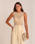 Conjunto Renda Selena Areia (duas peças)