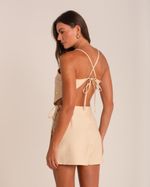 Conjunto Bordado Lara Areia (duas peças)