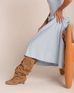 Bota Cano Alto Slouchy Nude