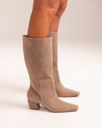 Bota Cano Alto de Camurça Aline Fendi