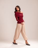 Blusa Tule Georgia Burgundy