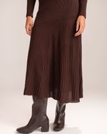 Vestido Midi Tricô Suzane Marrom