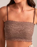 Blusa Manga Longa Tule Ane Marrom