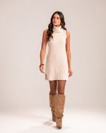 Vestido Tricô Pietra Areia