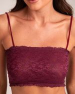 Blusa Manga Longa Tule Ane Burgundy