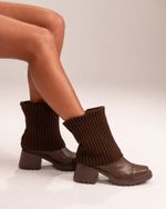 Bota Cano Médio Polaina Marrom